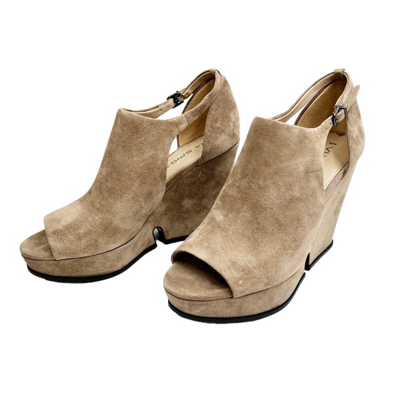 VIA SPIGA Fawn Suede Peep Toe Platform 7.5 - Picture 4 of 9